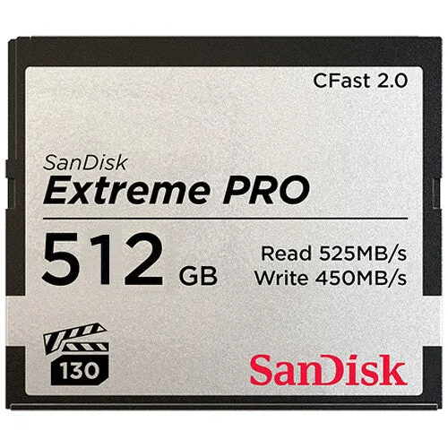 Tarjeta SanDisk 512GB Extreme PRO CFast 2.0