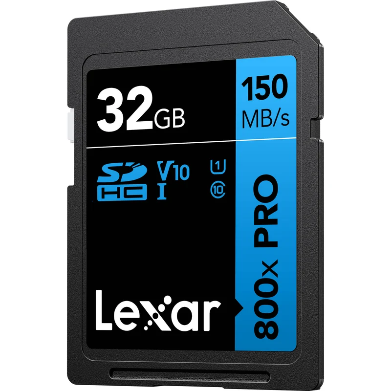 Tarjeta Lexar 32GB High-Performance 800x PRO UHS-I SDHC (BLUE Serie, 2-Pack)