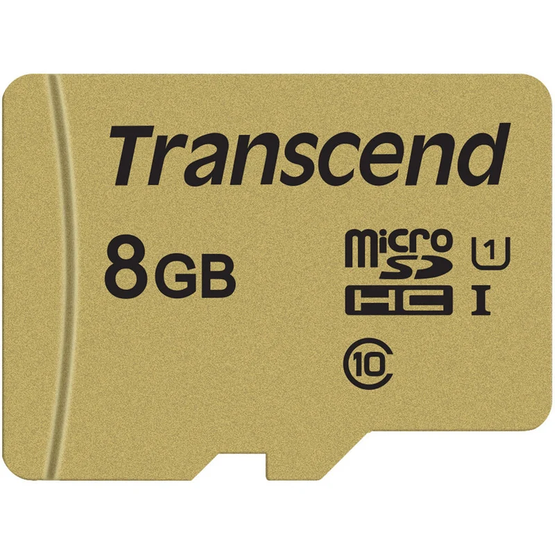Tarjeta Transcend 8GB 500S UHS-I microSDHC con SD Adapter