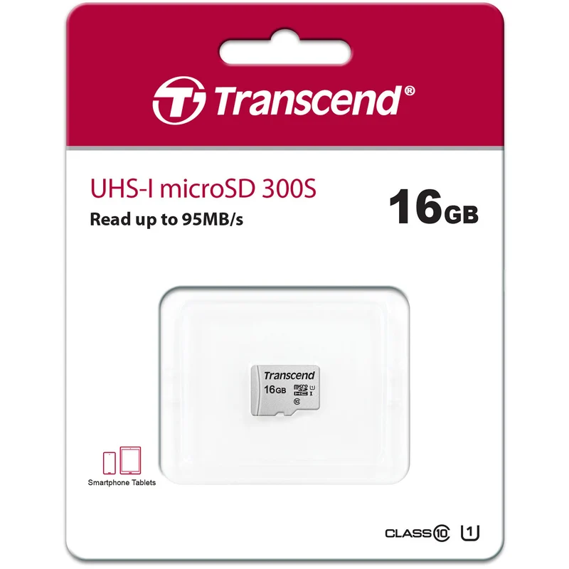 Tarjeta Transcend 16GB 300S UHS-I microSDHC