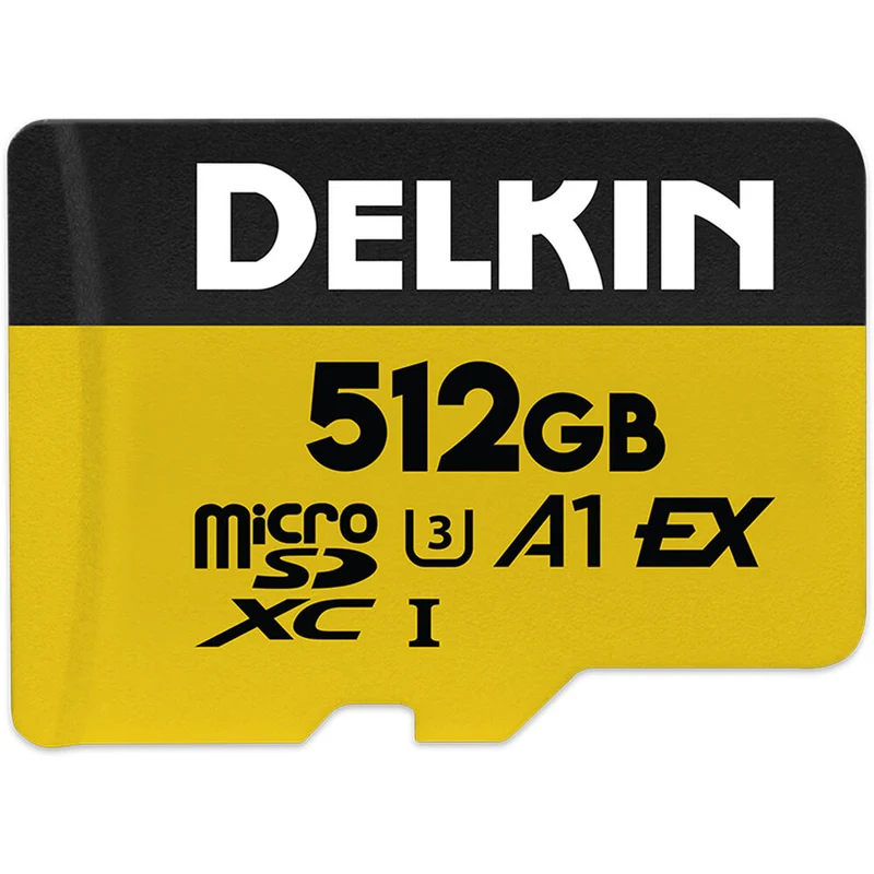 Tarjeta Delkin Devices 512GB microSD Express con SD Adapter
