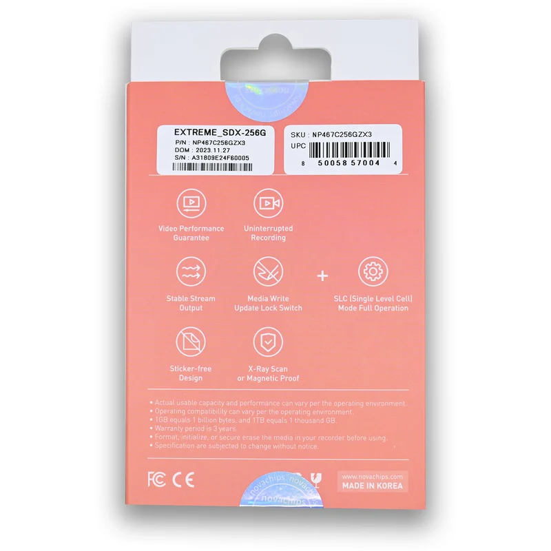 Tarjeta Novachips 256GB Extreme UHS-II SDXC