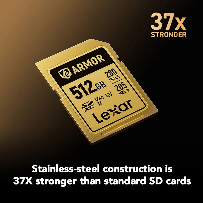 Tarjeta Lexar 512GB ARMOR GOLD UHS-II SDXC