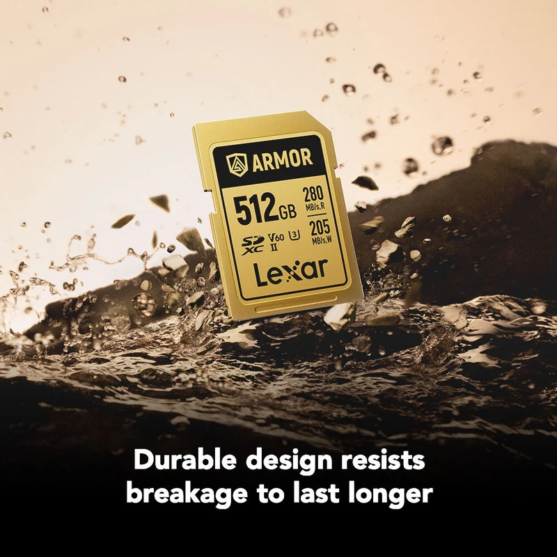 Tarjeta Lexar 512GB ARMOR GOLD UHS-II SDXC