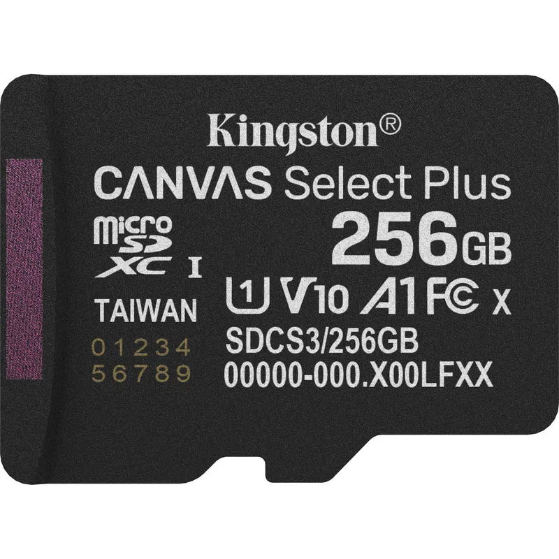 Tarjeta Kingston 256GB Canvas Select Plus UHS-I microSDXC