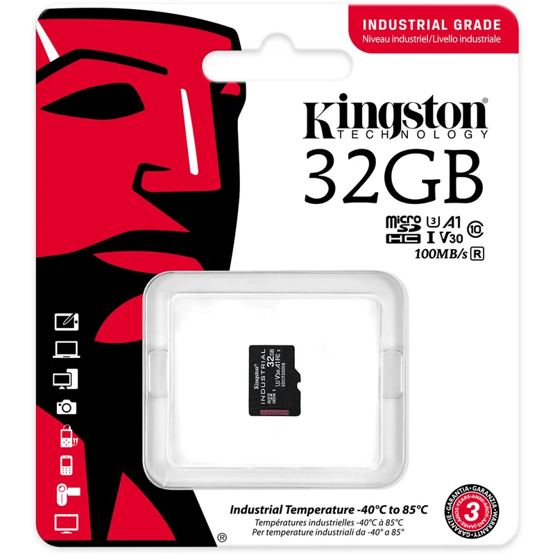 Tarjeta Kingston 32GB Industrial UHS-I microSDHC