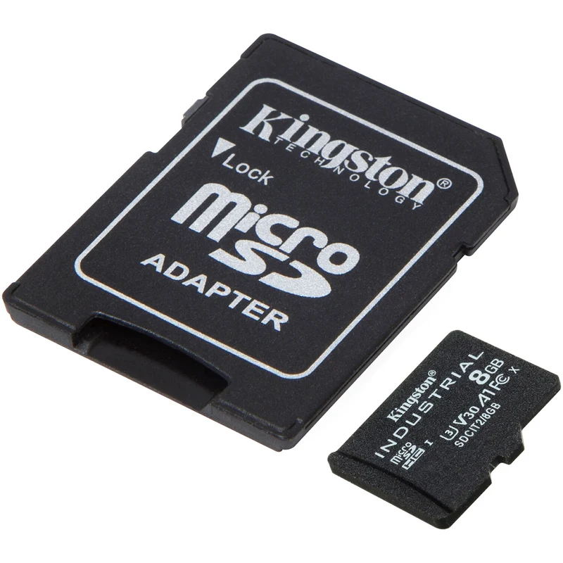 Tarjeta Kingston 8GB Industrial UHS-I microSDHC con SD Adapter