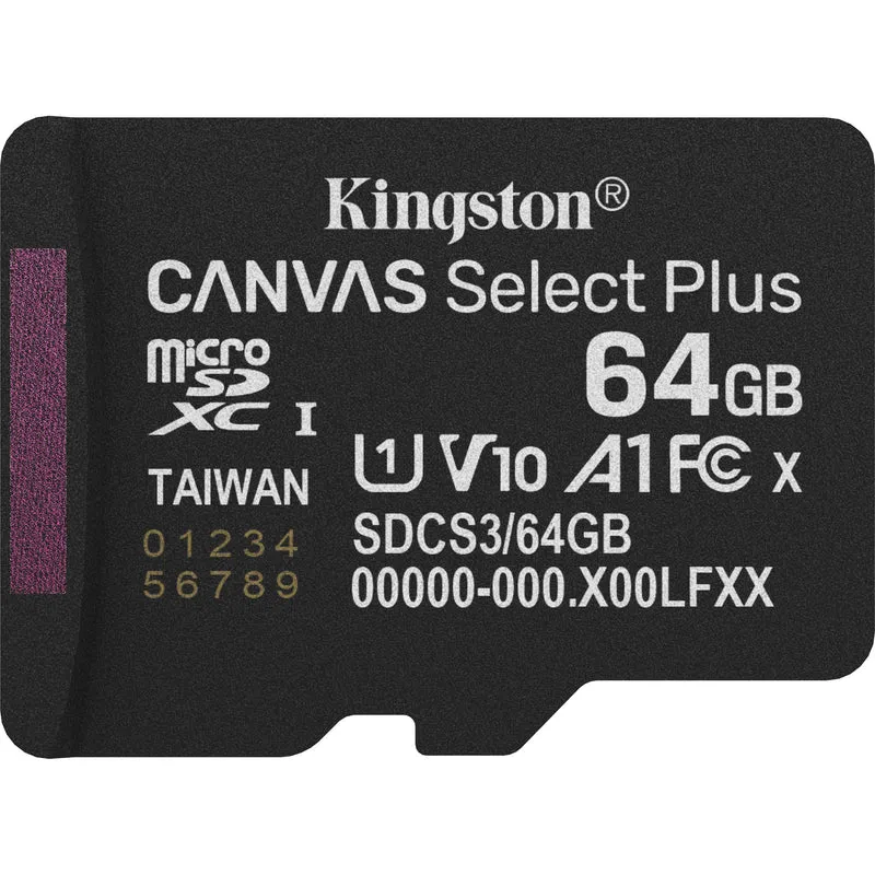 Tarjeta Kingston 64GB Canvas Select Plus UHS-I microSDXC