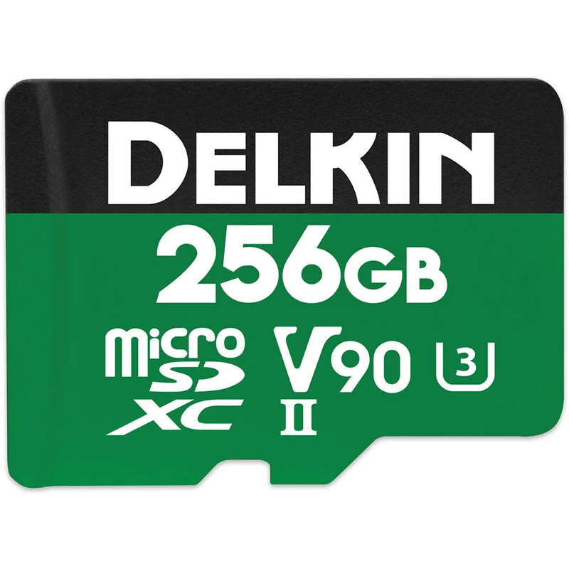 Tarjeta Delkin Devices 256GB POWER UHS-II microSDXC con SD Adapter