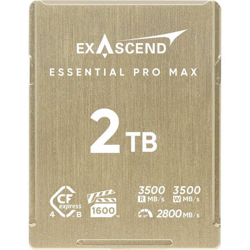 Tarjeta CFexpress Type B Exascend 2TB Essential Pro Max CFexpress 4.0 Type B