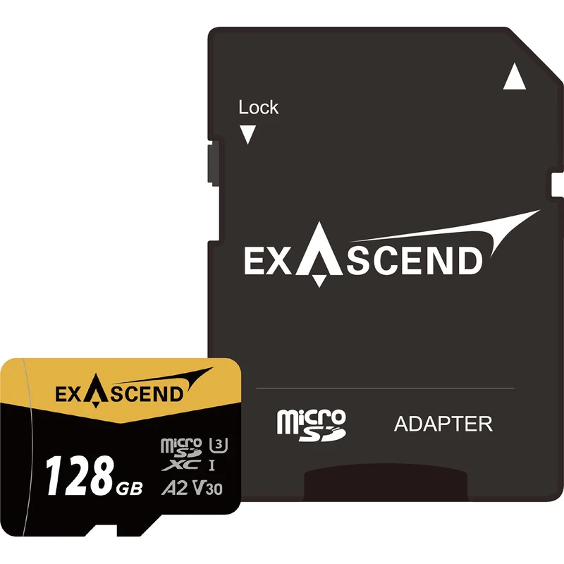 Tarjeta Exascend 128GB Catalyst UHS-I microSDXC con SD Adapter