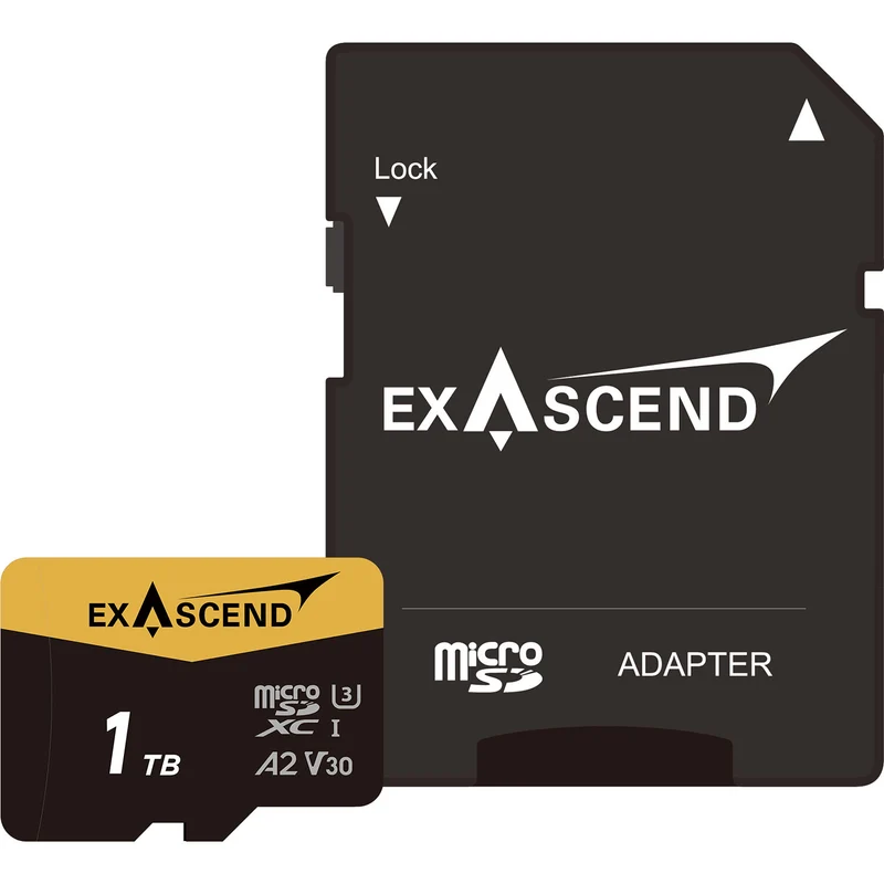Tarjeta Exascend 1TB Catalyst UHS-I microSDXC con SD Adapter