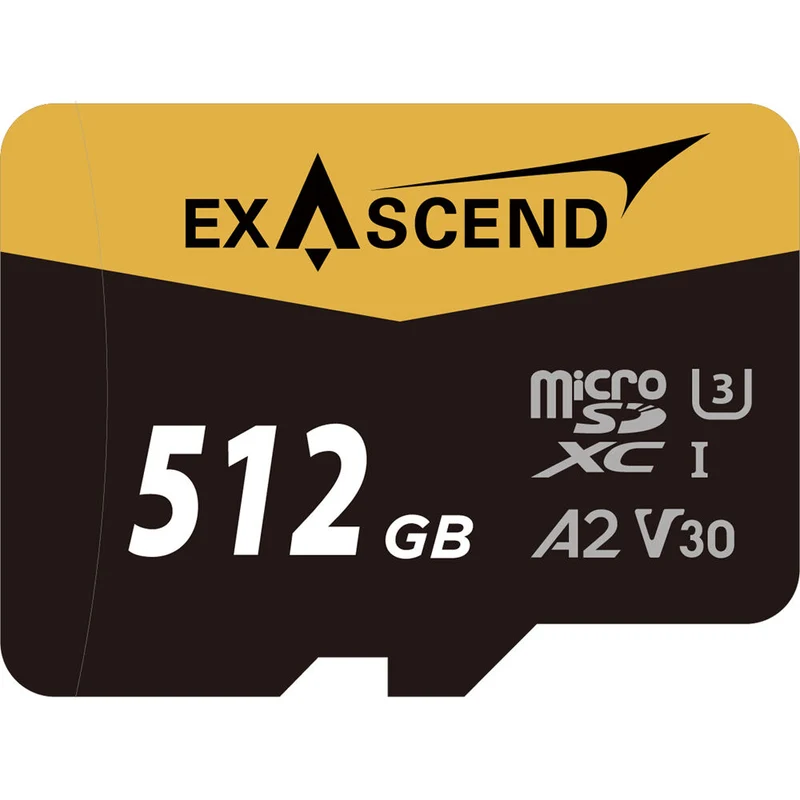 Tarjeta Exascend 512GB Catalyst UHS-I microSDXC con SD Adapter
