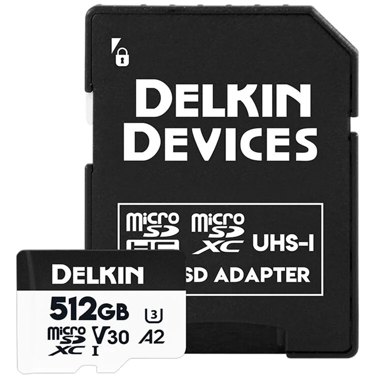 Tarjeta Delkin Devices 512GB Hyperspeed microSDXC con SD Adapter