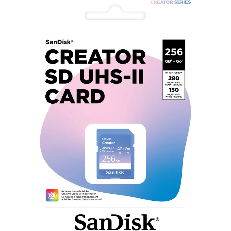 Tarjeta SanDisk 256GB Creator Serie UHS-II SDXC