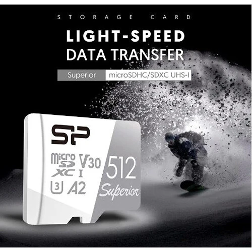 Tarjeta Silicon Power 512GB Superior UHS-I microSDXC con SD Adapter
