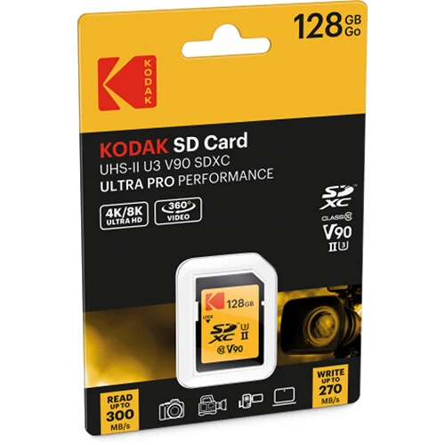 Tarjeta Kodak 128GB Ultra Pro Performance UHS-II SDXC