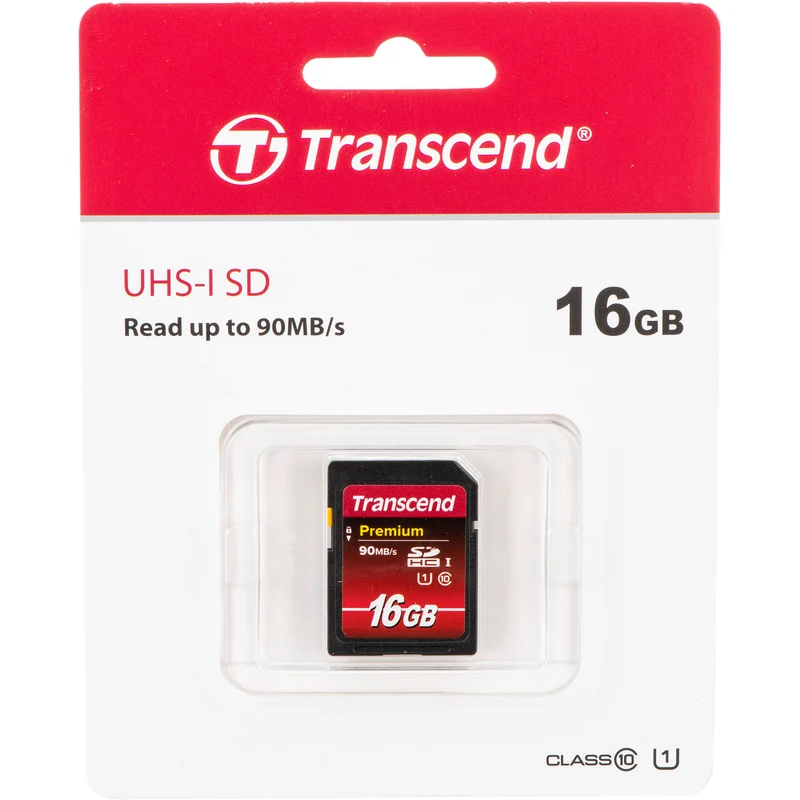 Tarjeta Transcend 16GB Premium UHS-I SDHC