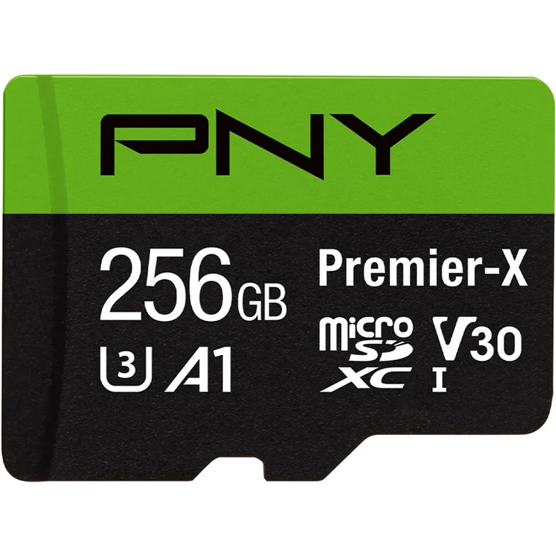Tarjeta PNY 256GB Premier-X UHS-I microSDXC con SD Adapter