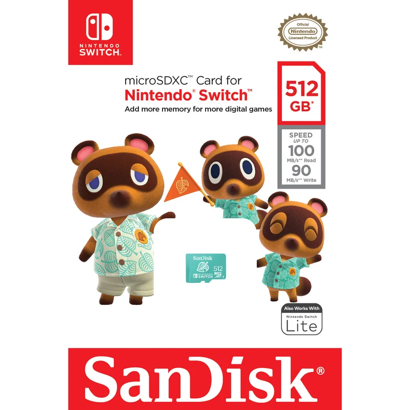 Tarjeta SanDisk 512GB UHS-I microSDXC para the Nintendo Switch