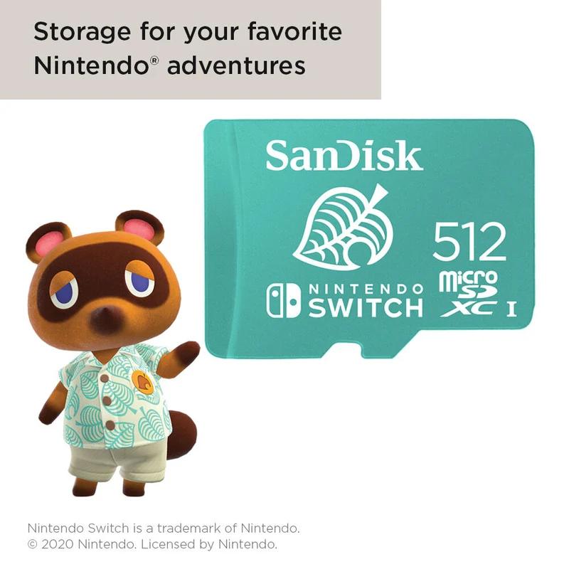 Tarjeta SanDisk 512GB UHS-I microSDXC para the Nintendo Switch