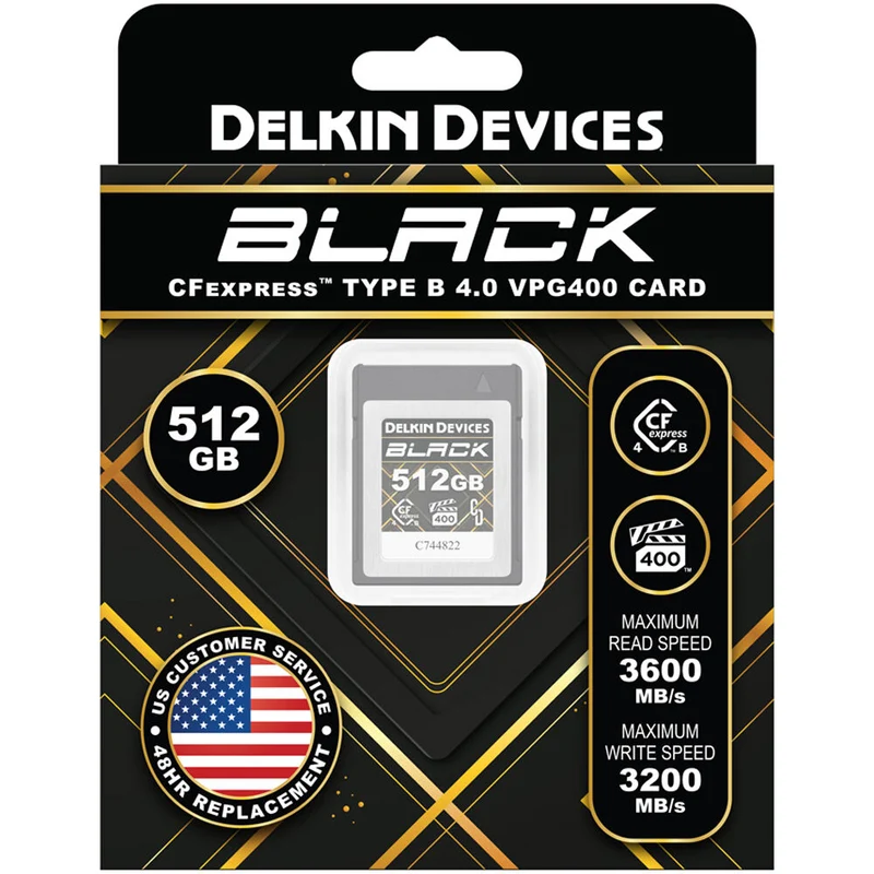 Tarjeta Delkin Devices 512GB BLACK CFexpress Type B 4.0