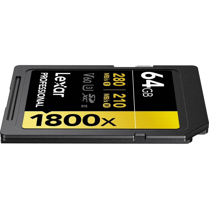 Tarjeta Lexar 64GB Professional 1800x UHS-II SDXC (GOLD Serie)