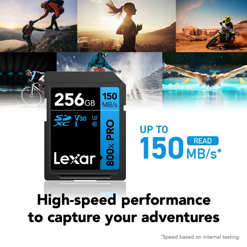 Tarjeta Lexar 256GB High-Performance 800x PRO UHS-I SDXC (BLUE Serie)