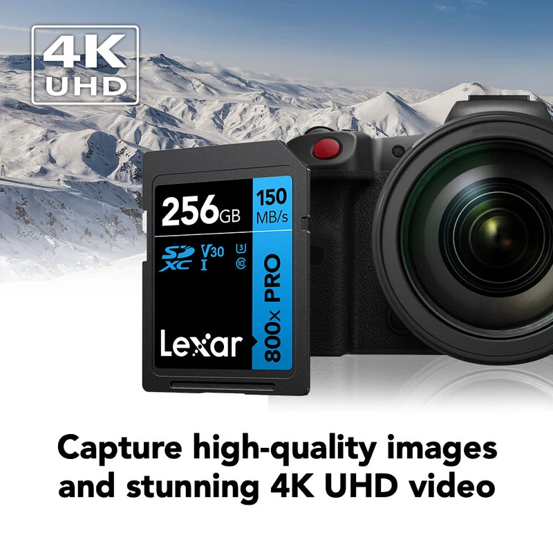 Tarjeta Lexar 256GB High-Performance 800x PRO UHS-I SDXC (BLUE Serie)