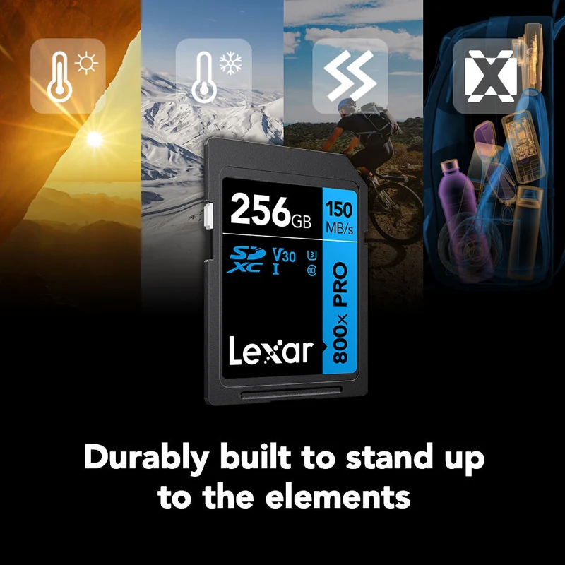 Tarjeta Lexar 256GB High-Performance 800x PRO UHS-I SDXC (BLUE Serie)