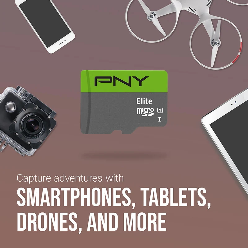 Tarjeta PNY 32GB Elite UHS-I microSDHC con SD Adapter (3-Pack)