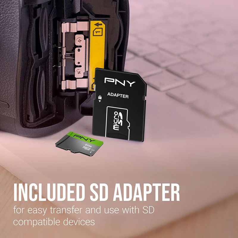 Tarjeta PNY 32GB Elite UHS-I microSDHC con SD Adapter (3-Pack)