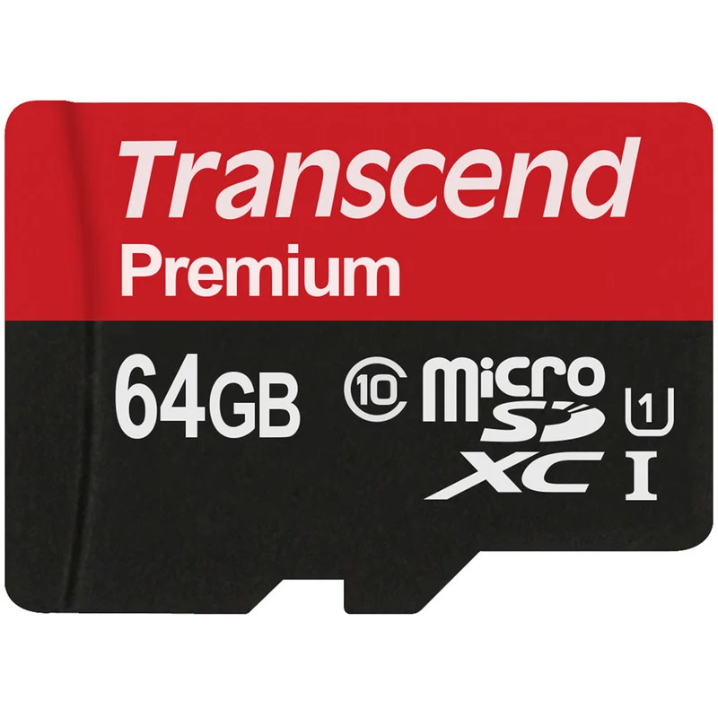 Tarjeta Transcend 64GB Premium microSDXC UHS-I con SD Adapter