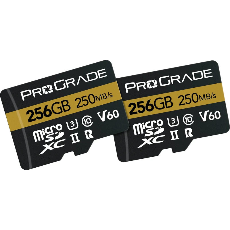 Tarjeta ProGrade Digital 256GB UHS-II microSDXC con SD Adapter (2-Pack)