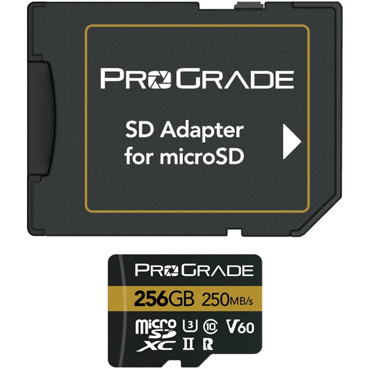 Tarjeta ProGrade Digital 256GB UHS-II microSDXC con SD Adapter (2-Pack)