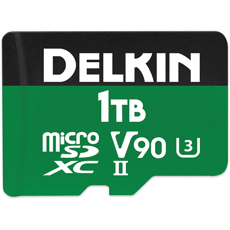 Tarjeta Delkin Devices 1TB POWER UHS-II microSDXC con SD Adapter