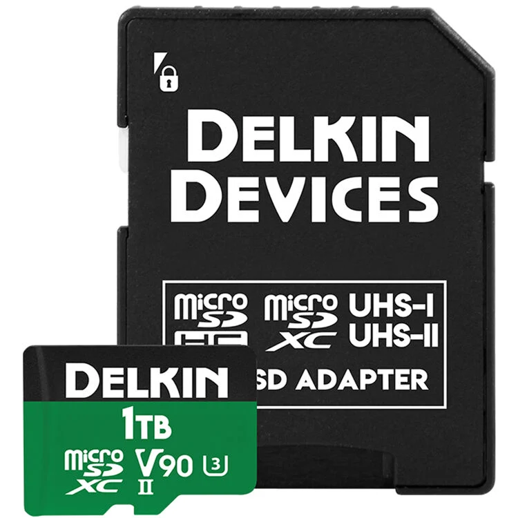 Tarjeta Delkin Devices 1TB POWER UHS-II microSDXC con SD Adapter