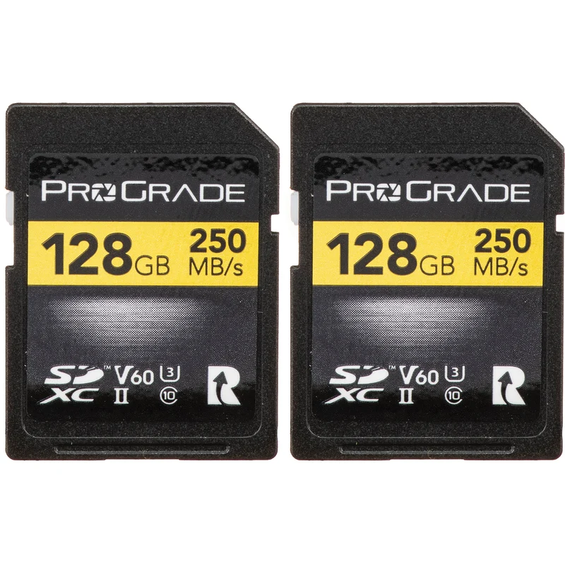 Tarjeta ProGrade Digital 128GB Gold UHS-II SDXC (2-Pack)
