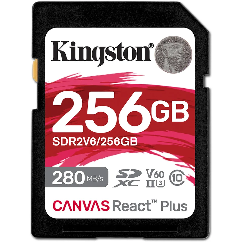 Tarjeta Kingston 256GB Canvas React Plus UHS-II SDXC