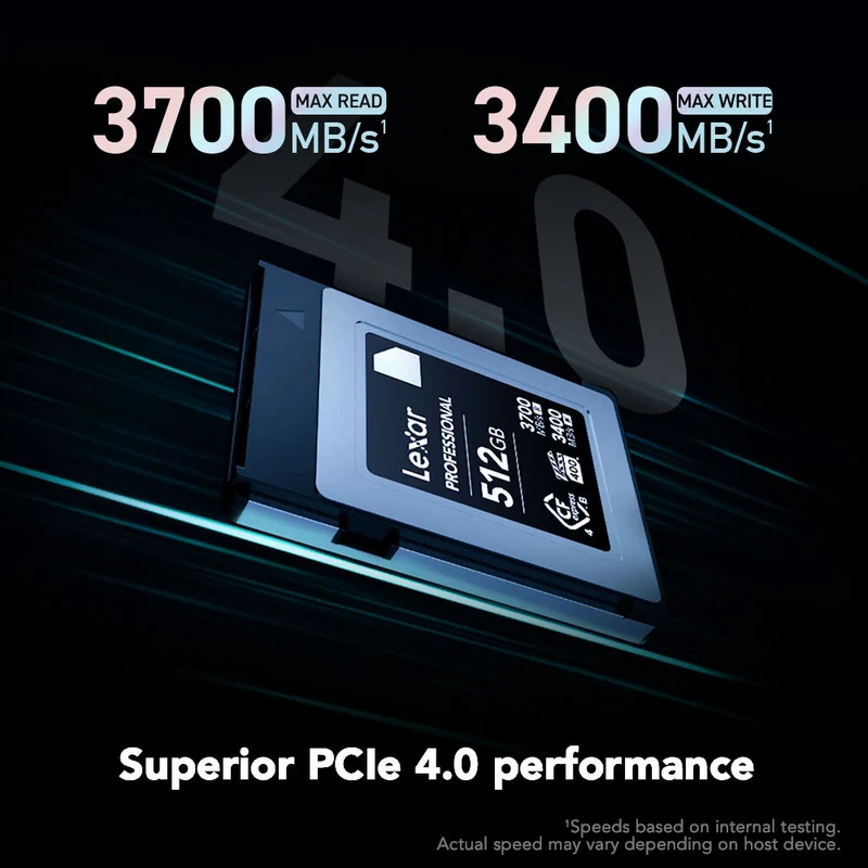 Tarjeta CFexpress Type B Lexar 512GB Professional DIAMOND CFexpress 4.0 Type B