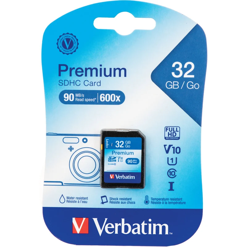 Tarjeta Verbatim 32GB Premium UHS-I SDHC