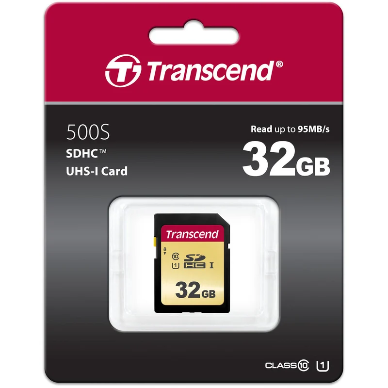 Tarjeta Transcend 32GB 500S UHS-I SDHC