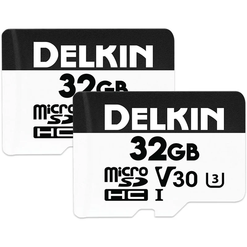 Tarjeta Delkin Devices 32GB Hyperspeed UHS-I microSDHC con SD Adapter (2-Pack)