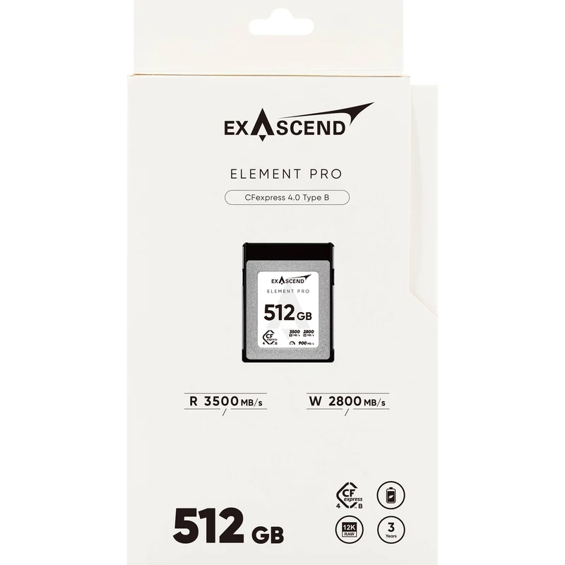 Tarjeta CFexpress Type B Exascend 512GB Element Pro CFexpress 4.0 Type B