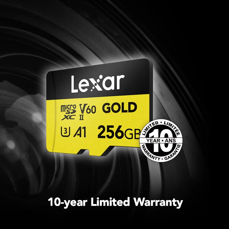 Tarjeta Lexar 256GB Professional GOLD UHS-II microSDXC