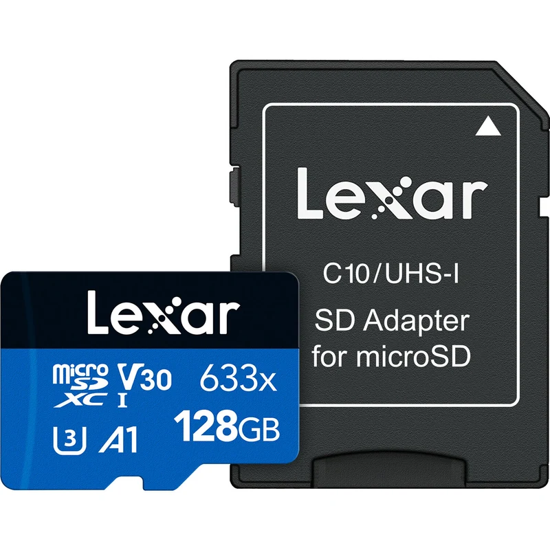 Tarjeta Lexar 128GB High-Performance 633x UHS-I microSDXC con SD Adapter