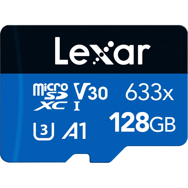 Tarjeta Lexar 128GB High-Performance 633x UHS-I microSDXC con SD Adapter