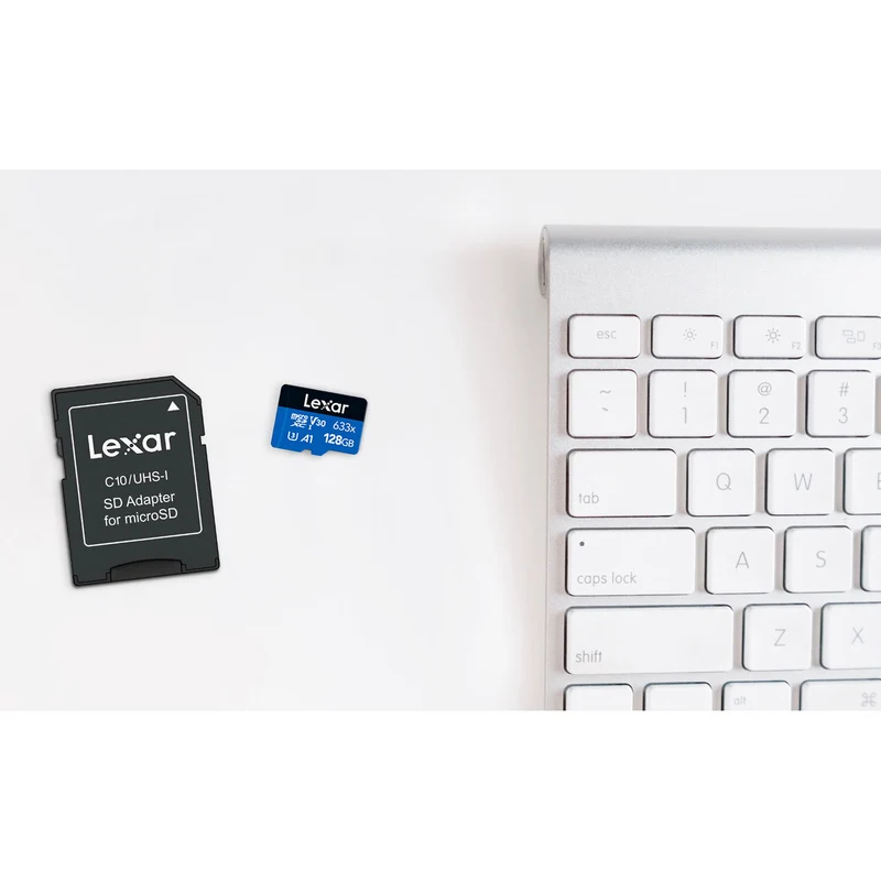 Tarjeta Lexar 128GB High-Performance 633x UHS-I microSDXC con SD Adapter