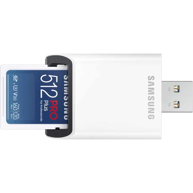 Tarjeta Samsung 512GB PRO Plus UHS-I SDXC con USB-A Reader