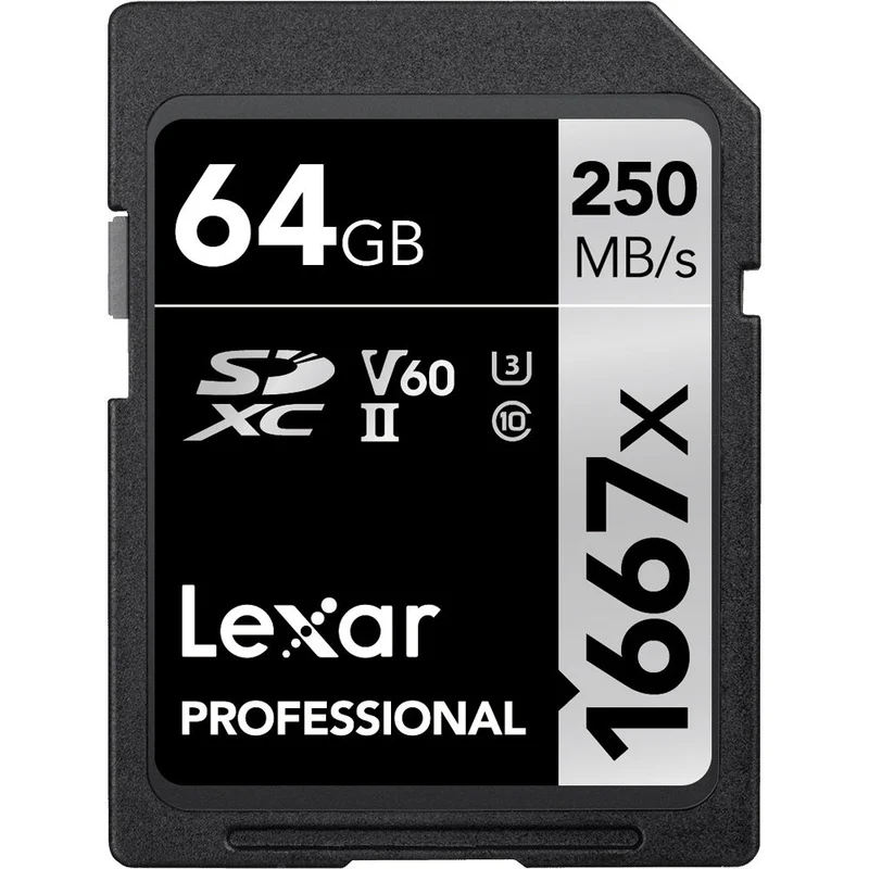 Tarjeta Lexar 64GB Professional 1667x UHS-II SDXC